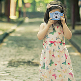 Детский фотоаппарат Childrens Fun Camera /  Мини-видеокамера / 5 встроенных игр для детей Голубой котик, фото 8