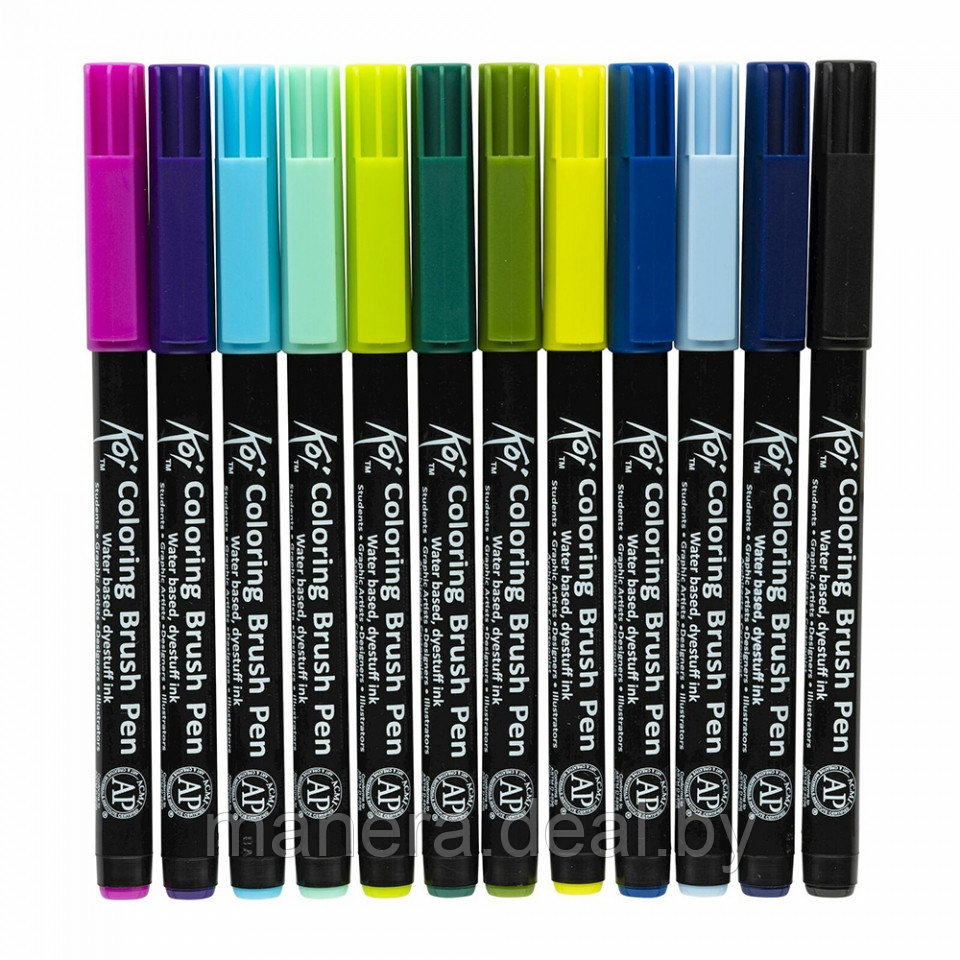 Набор маркеров акварельных Koi Color Brush 24 цвета - фото 2 - id-p82875137
