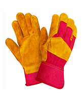 Перчатки кожаные(спилковые) из натуральной кожи с х/б вставками на тыльной стороне, Модель:TR-725