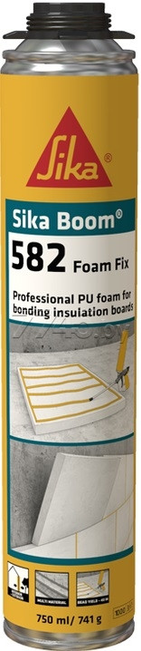 Клей-пена подпистолет Sika Boom 582 Foam Fix 750 мл