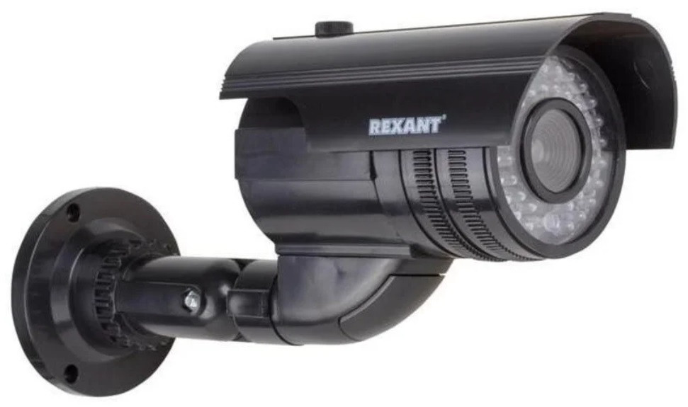 Муляж внешней камеры видеонаблюдения Rexant 45-0250 с мигающим красным светодиодом