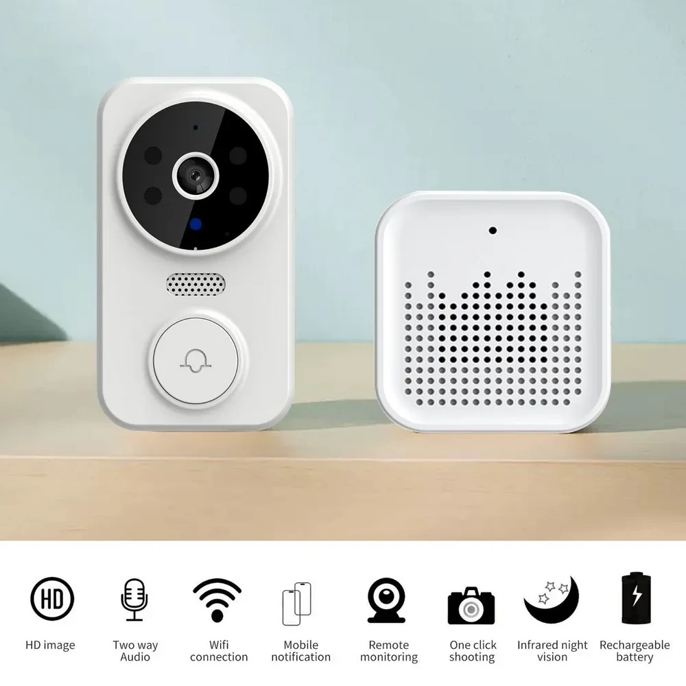 Умный беспроводной видеоглазок Mini DOORBELL Wi-Fi управление V.1.4.(датчик движения, ночное видео, - фото 3 - id-p205545299