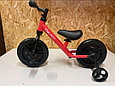 Велосипед беговел детский педали + доп.колеса Delanit TF-01 красный, фото 3