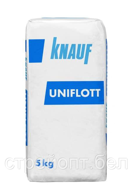 Гипсовая шпатлевка для заделки стыков ГКЛ KNAUF UNIFLOTT, 5 кг, Германия - фото 1 - id-p205046050