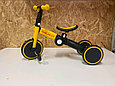 Велосипед-беговел детский 2 в 1 складной Delanit T801 желтый, фото 4
