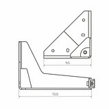 Опора для мебели MetalLine 026 регулируемая H-150мм Сталь белый F026S.150WT, фото 2