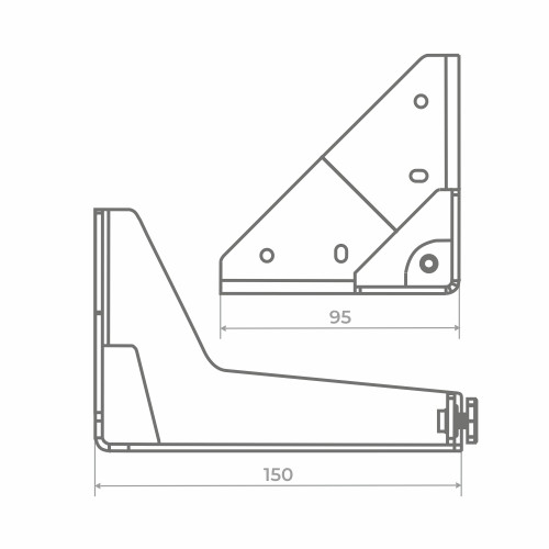 Опора для мебели MetalLine 026 регулируемая H-150мм Сталь чёрный матовый F026S.150BM - фото 2 - id-p205564494
