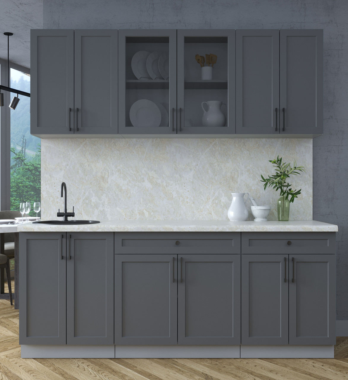 Кухня Мила Тренд А 2.0м Пепел