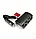 Автомобильный разветвитель прикуривателя Olesson 1521 3-ой + 2 USB на проводе с подсветкой черный, фото 5