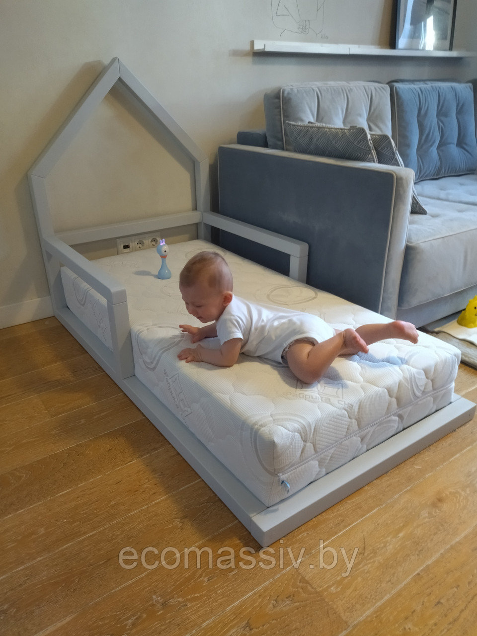 Кровать детская Домик Монтессори - фото 2 - id-p205578445