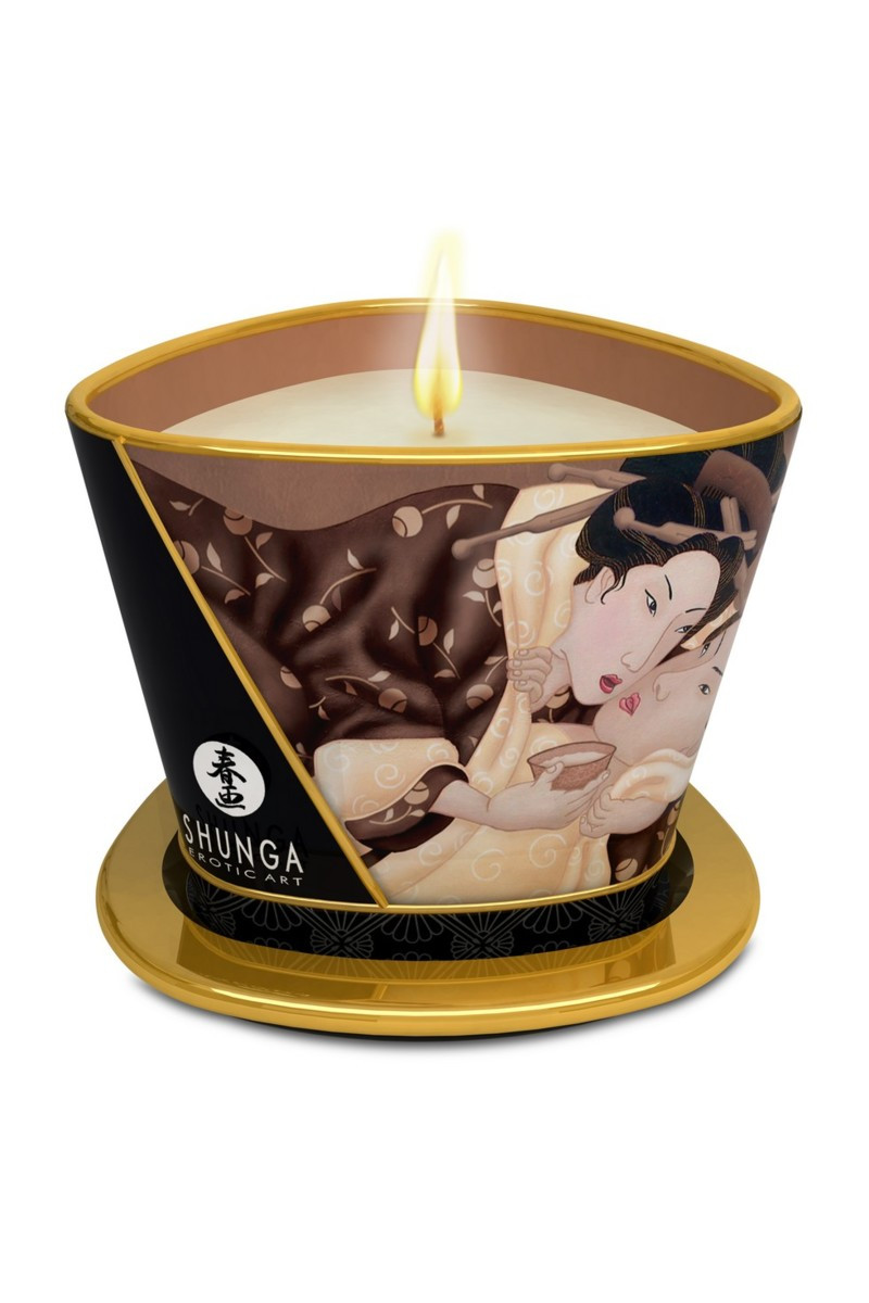 Массажное аромамасло Shunga Excitation с ароматом шоколада, 170 мл - фото 3 - id-p205578452