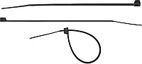 Хомуты-стяжки черные ХС-Ч, 3.6 х 250 мм, 100 шт, нейлоновые, СИБИН