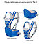 Хипсит - кенгуру Aiebao 3в1, рюкзак - кенгуру слинг для переноски малыша от 0 месяцев  Синий, фото 10