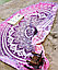 Круглое пляжное парео / селфи  коврик / пляжная подстилка / пляжное покрывало / пляжный коврик Клубника, фото 2