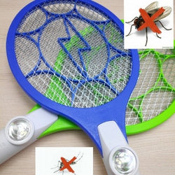 Мухобойка электрическая Mosquito Swatter цвет MIX SB-001 ( со встроенным фонариком)цвет MIX