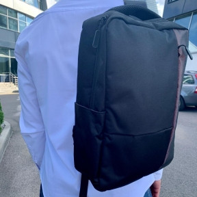 Городской рюкзак BACKPACK с USB и отделением для ноутбука до 17 Чёрный