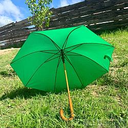 Зонт-трость универсальный Arwood Полуавтоматический / деревянная ручка Зеленый