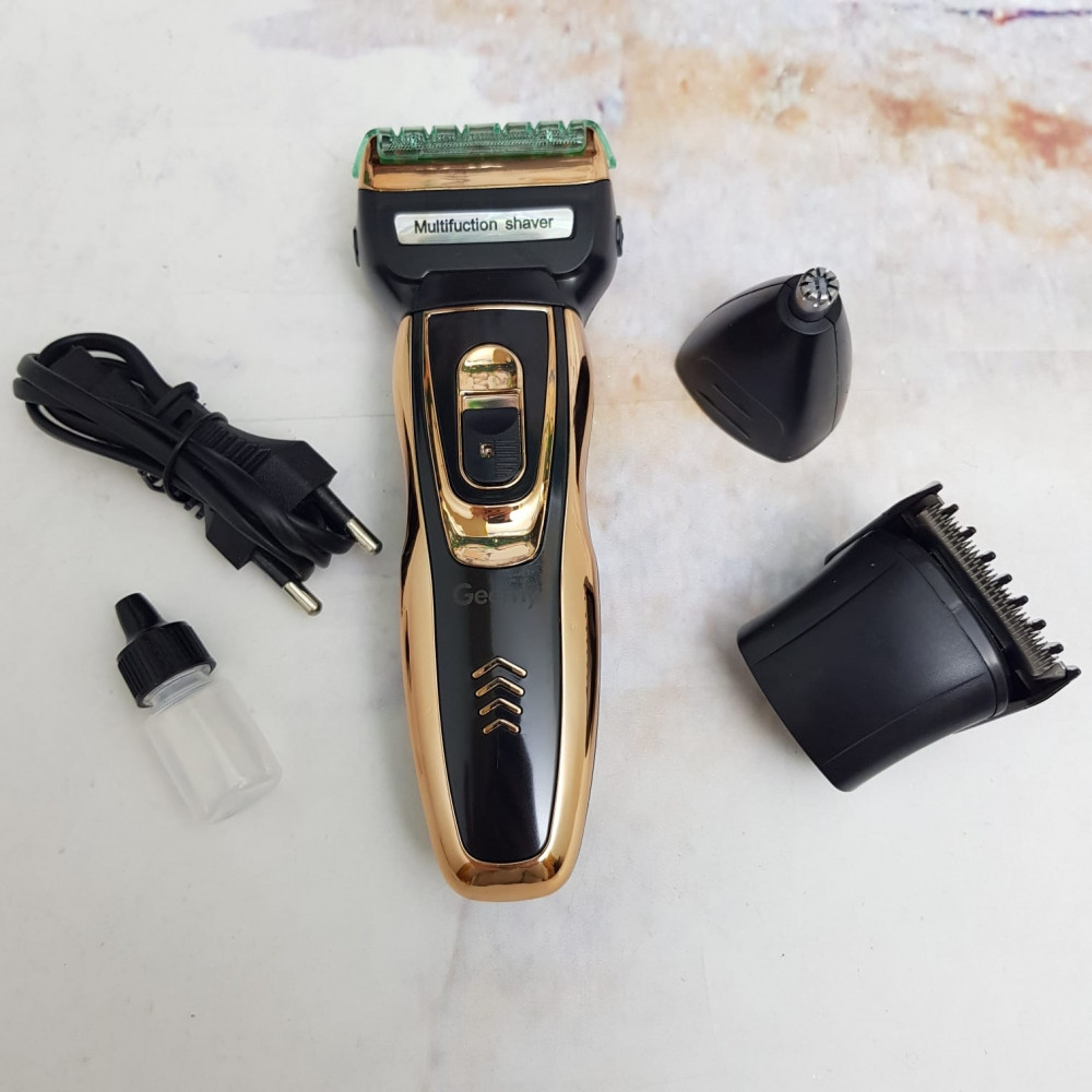 Машинка для стрижки Geemy GM-595 3в1, беспроводной триммер, бритва, машинка для стрижки волос (бороды) - фото 3 - id-p138764851
