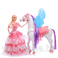 Набор кукла и лошадь шарнирные с аксессуарами