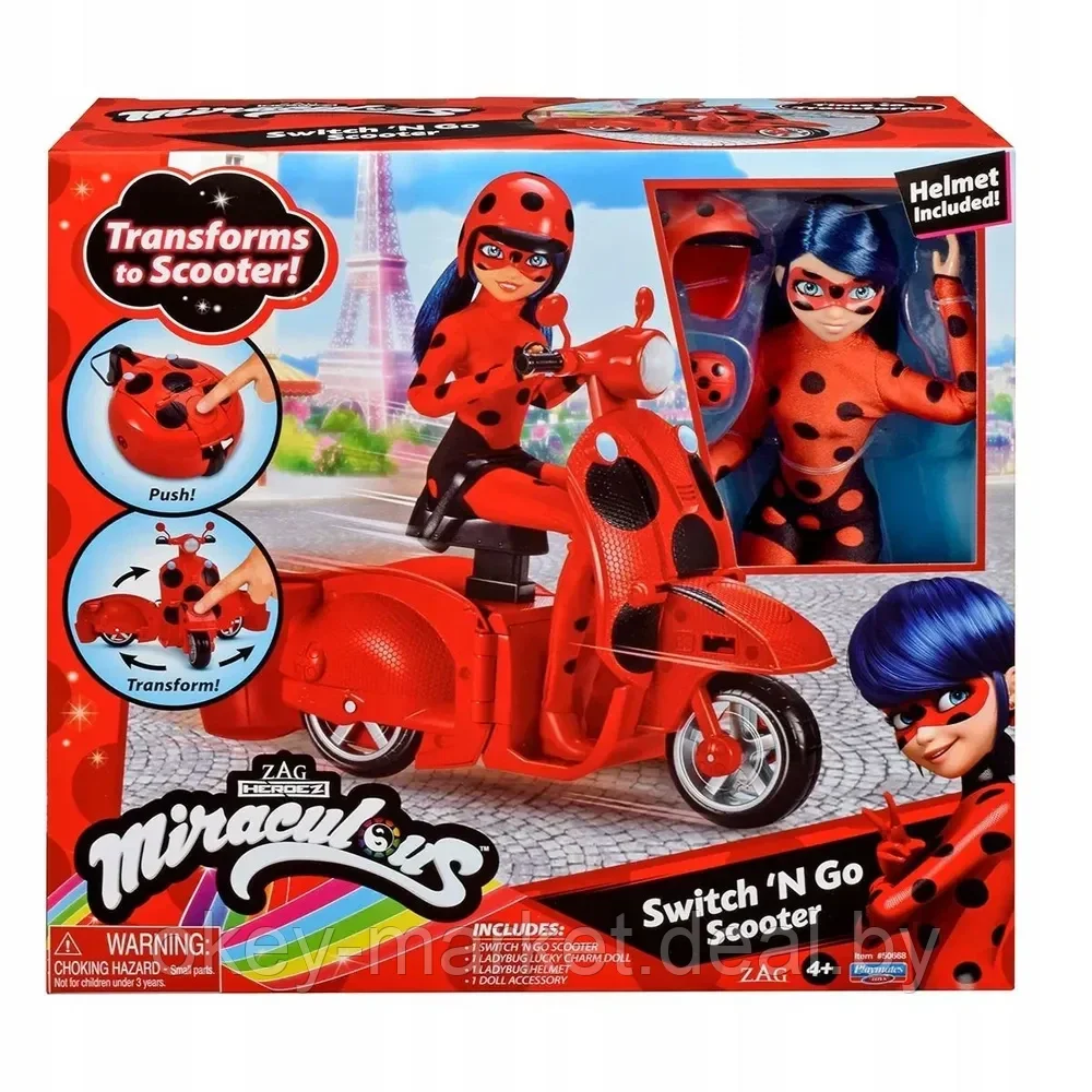 Кукла Леди Баг Marinette Ladybug на скутере 50668 - фото 10 - id-p205590721