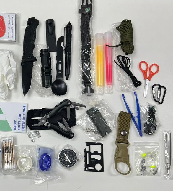 Тактическая сумка - аптечка укомплектованная 32 предмета / дорожный подсумок - аптечка для выживания / серая - фото 2 - id-p204096648