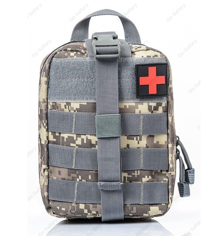 Тактическая сумка - аптечка укомплектованная 32 предмета / дорожный подсумок - аптечка для выживания / серая - фото 6 - id-p204096648