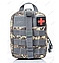 Тактическая сумка - аптечка укомплектованная 32 предмета / дорожный подсумок - аптечка для выживания / серая, фото 6