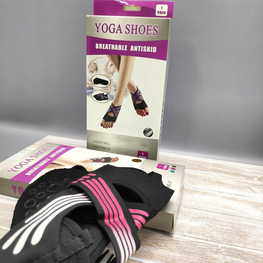 Чешки для йоги противоскользящие Yoga Shoes / носки для йоги и пилатеса с открытыми пальцами / 34-40 размер - фото 9 - id-p201985193