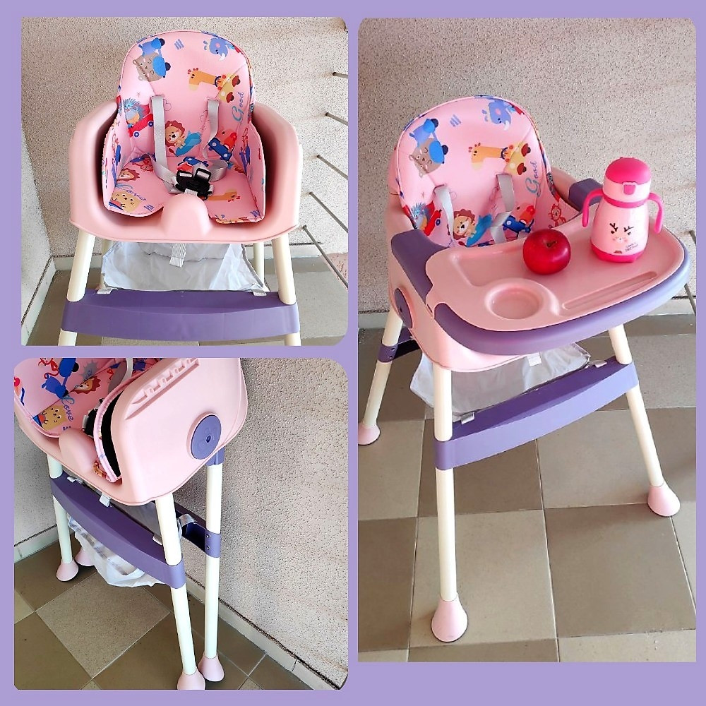 Стульчик для кормления ребенка Bestbaby розово/фиолетовый - фото 2 - id-p194381429