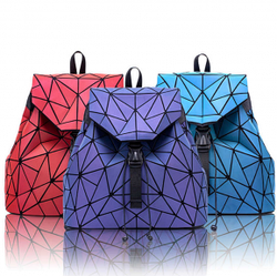 Светящийся неоновый рюкзак-сумка Хамелеон. Светоотражающий рюкзак Голубой NEW