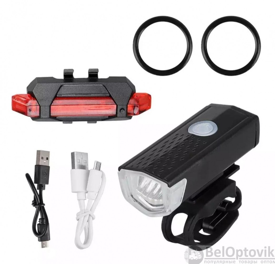 Фонарь велосипедный Bicycle lights set (передний 3 режима работы) и задний (2 режима работы) - фото 10 - id-p181149669