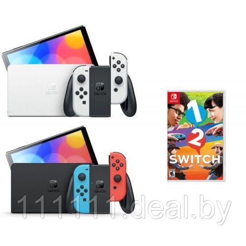 Игровая консоль Nintendo Switch OLED + Игра 1-2 Switch для Nintendo Switch - фото 1 - id-p205590834