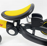 T801 Беговел-велосипед, трансформер 2 в 1, съёмные педали, без  ручки, колеса пвх / Желтый цвет, фото 6