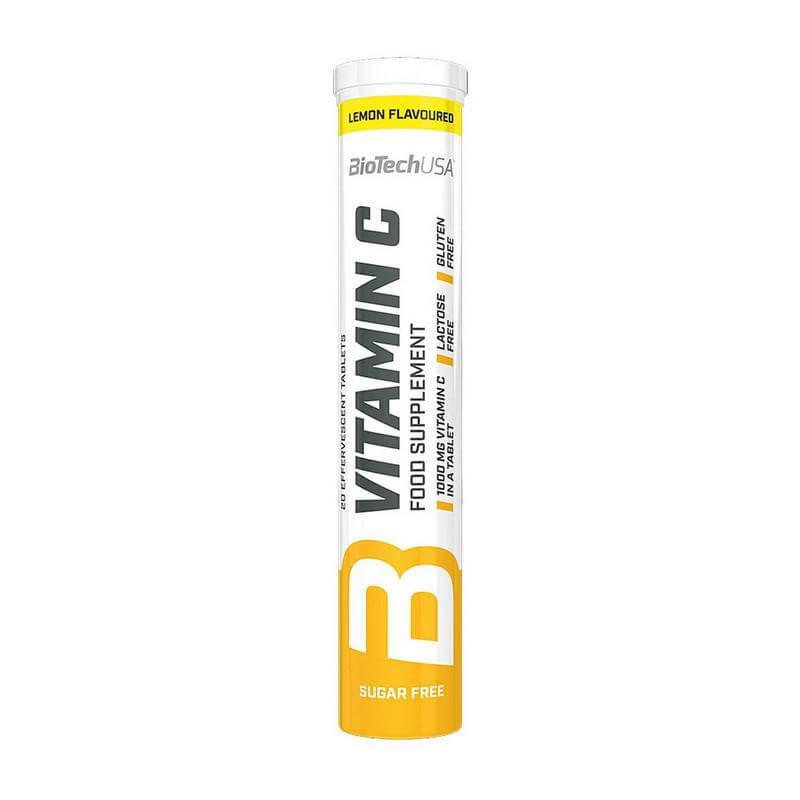Витамины шипучие Vitamin C Biotech USA 20 табл лимон 19069010 - фото 1 - id-p205590800