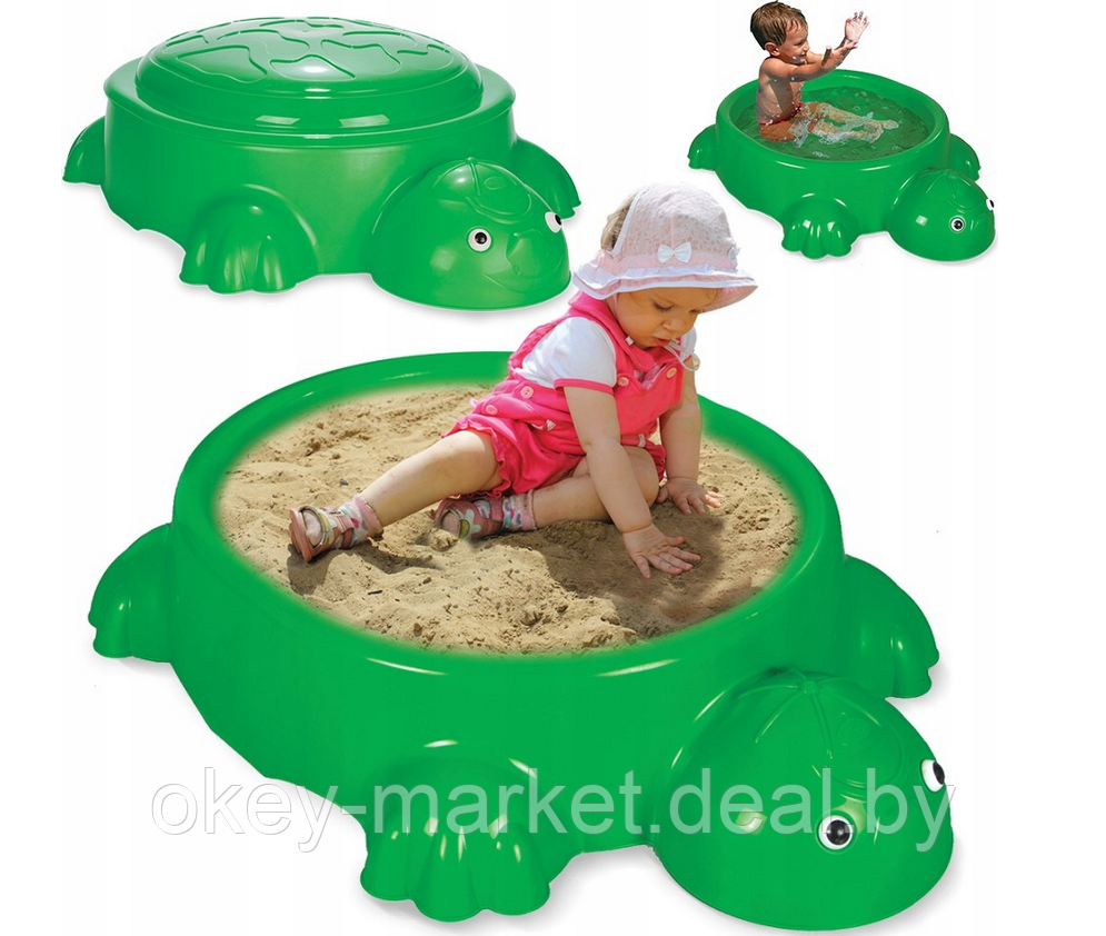 Детская Бассейн-песочница с крышкой Черепаха Pilsan Turtle - фото 2 - id-p205594499