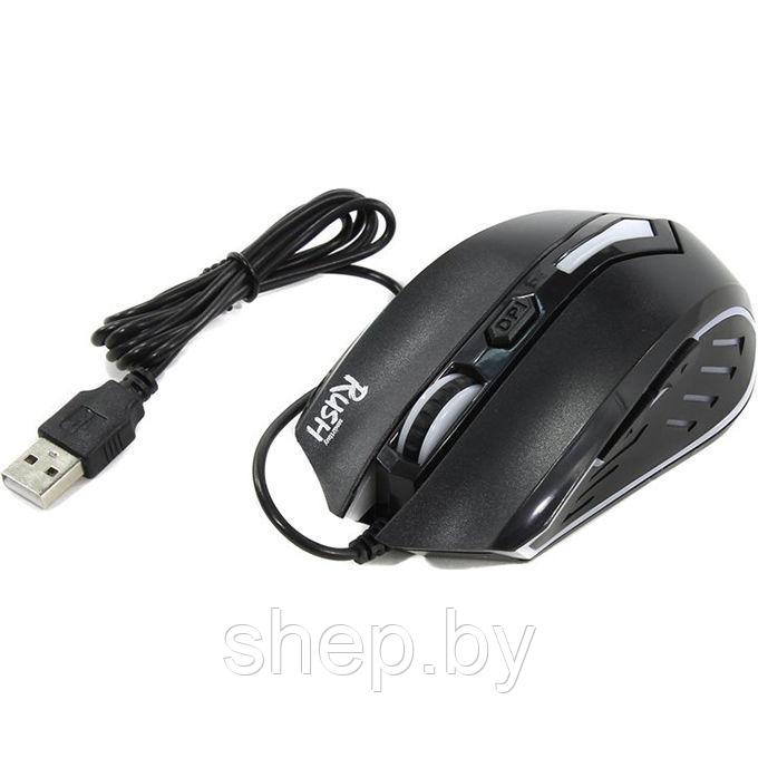 Мышь проводная игровая с подсветкой Smartbuy RUSH 712 USB (SBM-712G-K) (черный) - фото 5 - id-p205594650