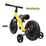 TF-01 Детский велосипед, беговел 2 в 1, съёмные педали и дополнитеьные колёса, желтый, фото 7