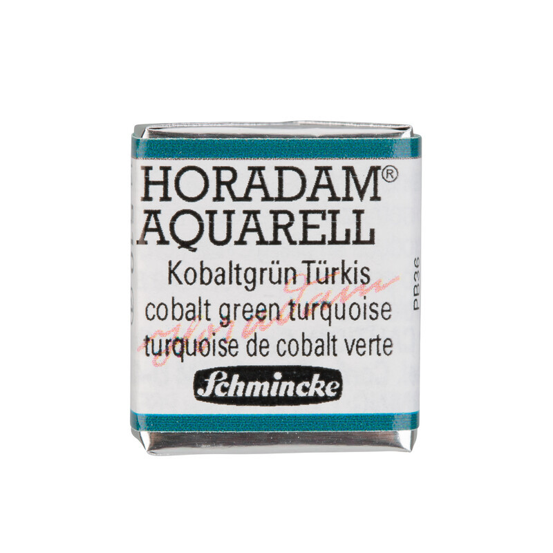 Акварель Schmincke Horadam, полукювета, cobalt green turquoise, №510
