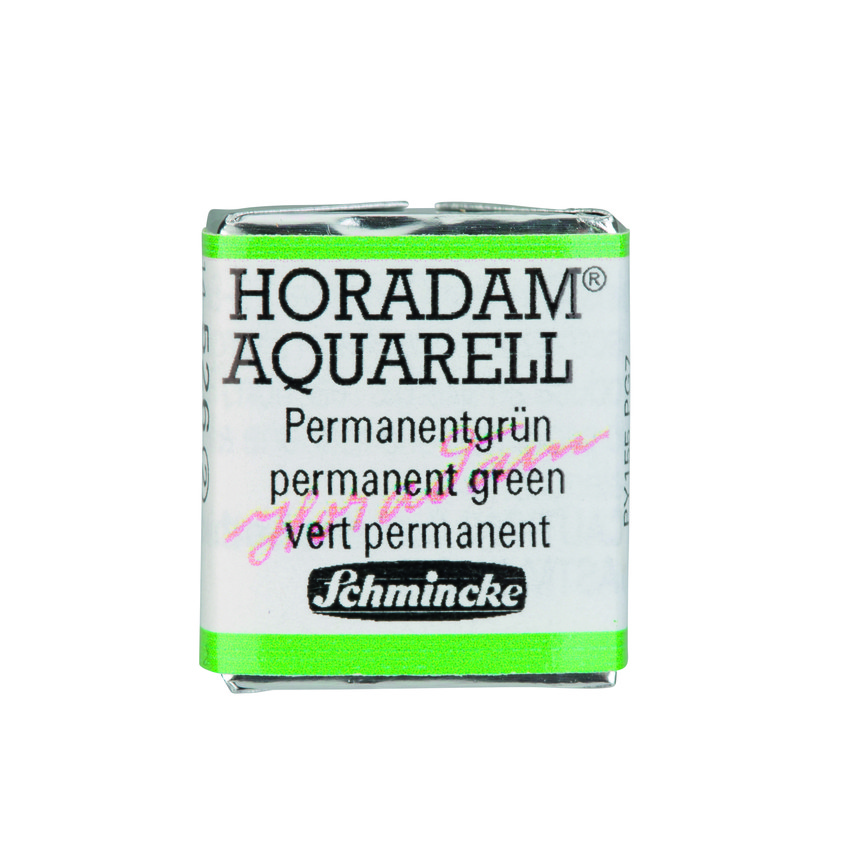 Акварель Schmincke Horadam, полукювета, permanent green, №526