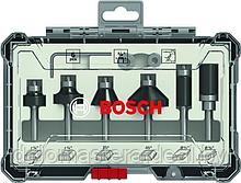 Набор кромочных фрез 1/4" 6шт., BOSCH 2607017470