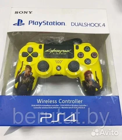 Геймпад - джойстик для PS4 беспроводной DualShock 4 Wireless Controller (Cyberpunk) - фото 9 - id-p205626716