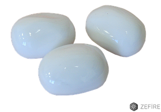 Декоративные керамические камни ZeFire белые - 14 шт