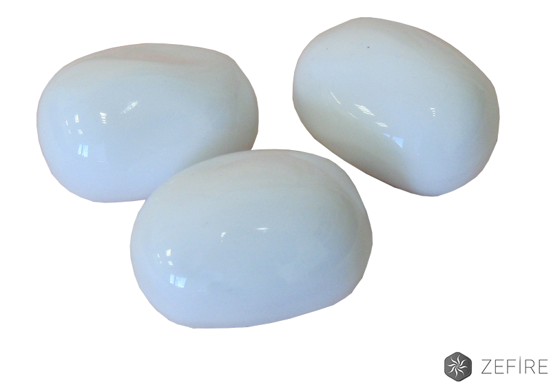Декоративные керамические камни ZeFire белые - 14 шт - фото 1 - id-p205646290