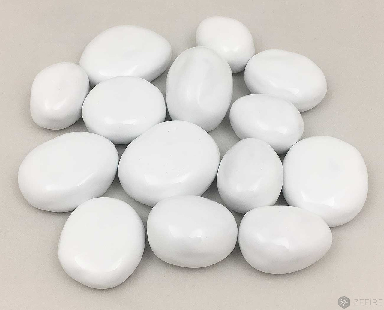 Декоративные керамические камни ZeFire белые - 14 шт - фото 2 - id-p205646290