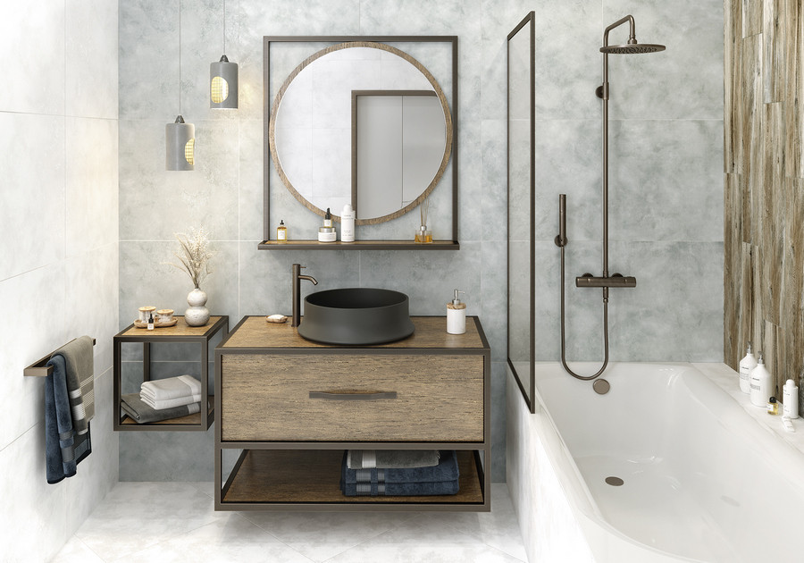 Матовый керамогранит Alma Ceramica Soul Серый 570х570