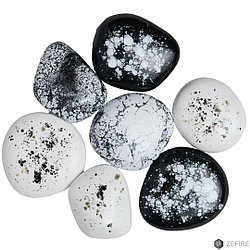 Камни ZeFire черно-бело-серые - 7 шт
