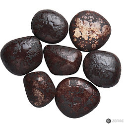 Камни ZeFire коричневые матовые с глянцевой крапинкой  - 7 шт