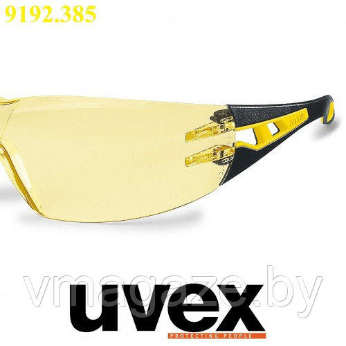 Очки защитные открытые UVEX Феос 9192385(янтарная линза) - фото 5 - id-p205646539