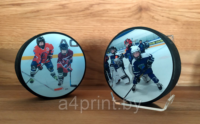 Печать на хоккейных шайбах фото, логотипов - фото 1 - id-p203230468