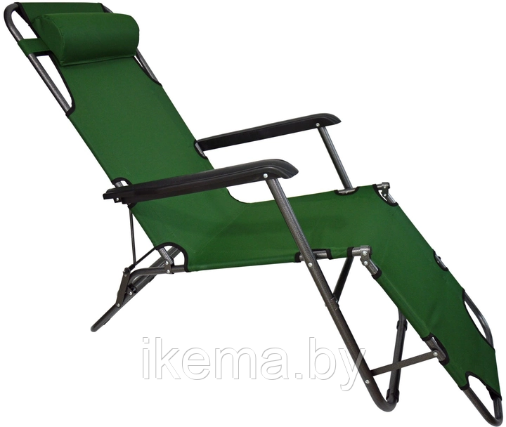 Кресло-шезлонг складное 153*60*79 см., цвет: зелёный (HY-8007) - фото 2 - id-p125062337